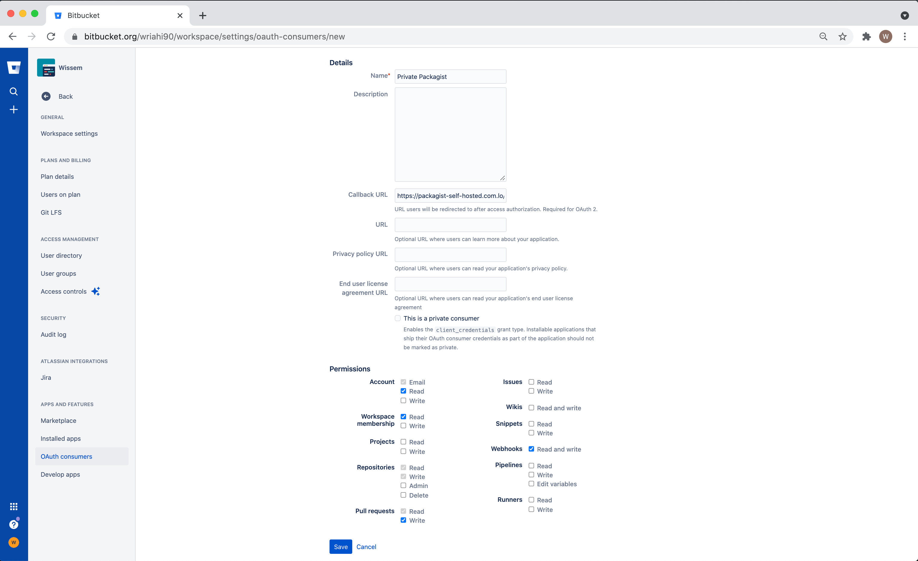 Bitbucket Form