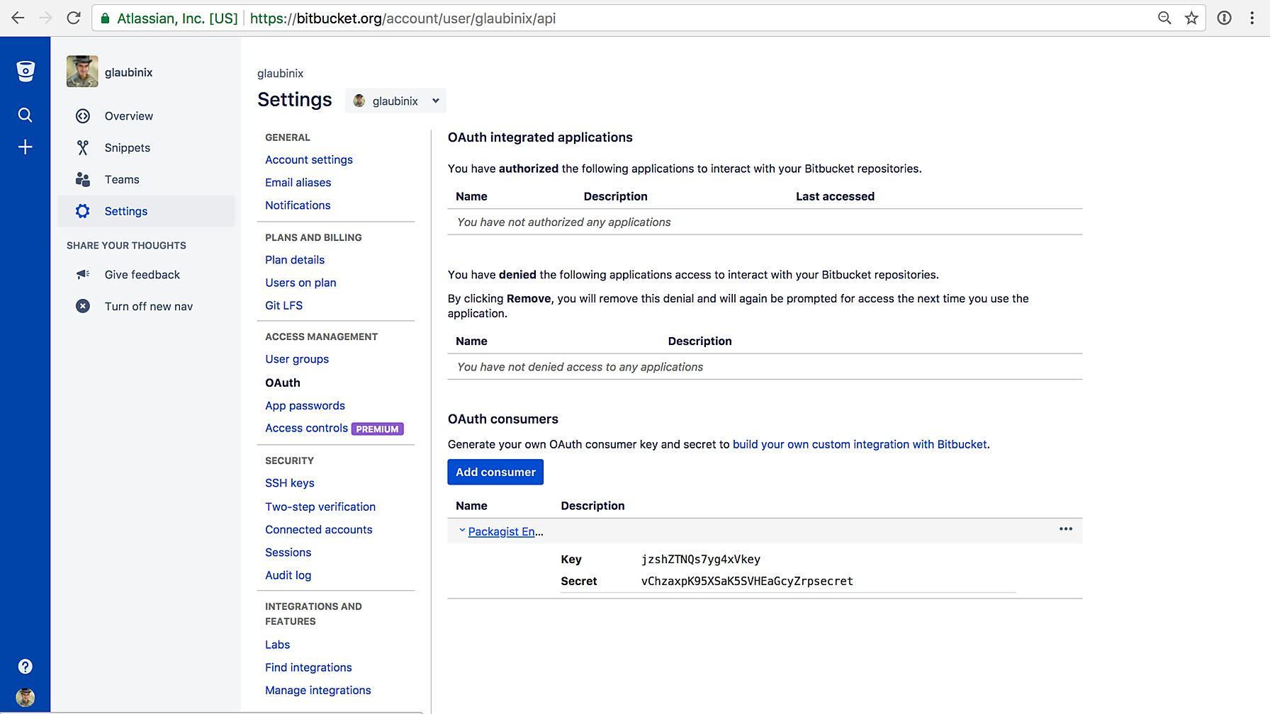 Bitbucket Form