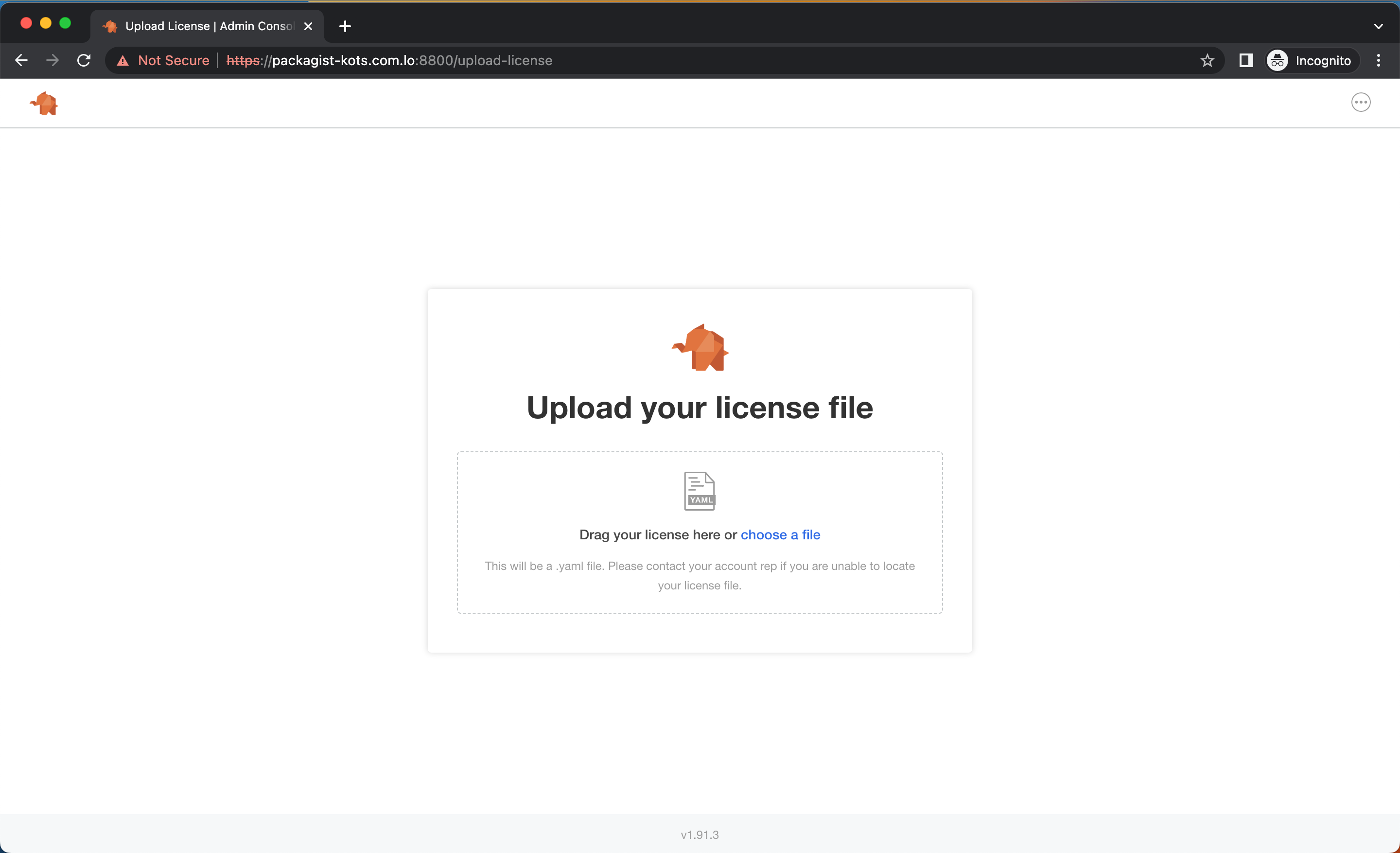 Upload License